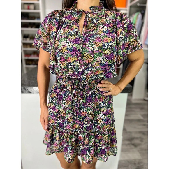 Pinch Bohemian Purple Flutter Sleeve Dress $73 - Picture 6 of 15